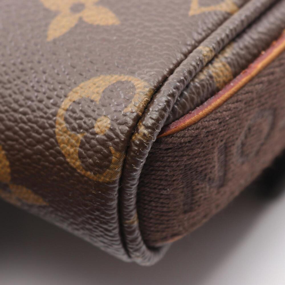 LOUIS VUITTON Authentic Brown Monogram Leather Trotter Shoulder Bag - Picture 8 of 10